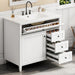 Bathroom Vanity With Sink, Cabinet With 3 Drawers And Adjustable Shelf Hearth and Haven
