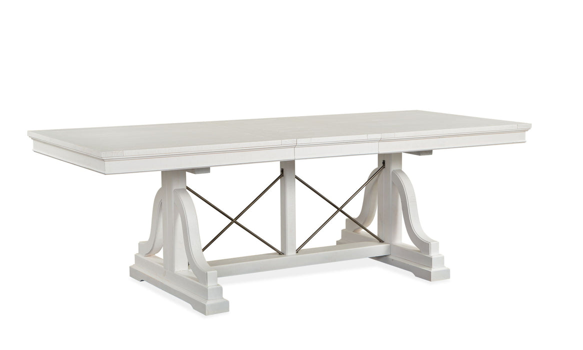 Heron Cove - Trestle Dining Table - Chalk White Magnussen Furniture