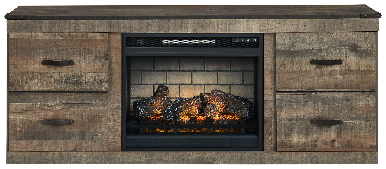Trinell - TV Stand With Electric Fireplace - Brown Signature Design by Ashley®