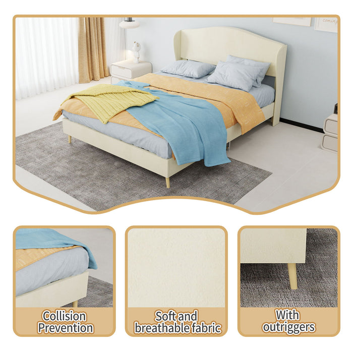 Upholstered Bed, Tufted Headboard, Comfortable Sleep Home Essentials