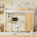 Loft Bed With L Shape Desk And Wardrobe Halcyon Home