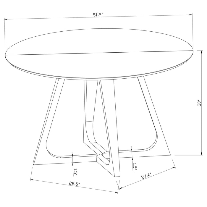 Imani - Round Marble Dining Table - Gold Furniture Max