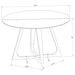 Imani - Round Marble Dining Table - Gold Furniture Max