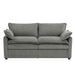 Modern Loveseat Sofa, Upholstered Couch With Side Storage Pockets Hearth and Haven