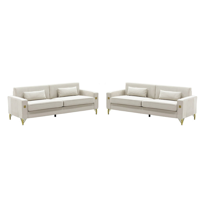 2 Pieces Sofa Sofa Set With Removable Cushions For Home Apartment Home Essentials