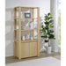 Susac - 3 Shelf Media Tower With Tall Pier Cabinet - Light Oak Furniture Max