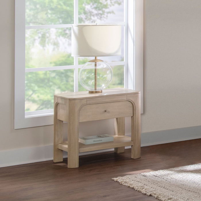 Flores - 1 Drawer Nightstand With Dual USB Ports - Mango Color Furniture Max
