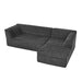 Upholstered L-Shaped Modular Sectional Sofa With Chaise, Wave-Shaped Armrest Home Essentials