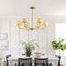 6 Lamp Chandelier - Golden Daily Nest
