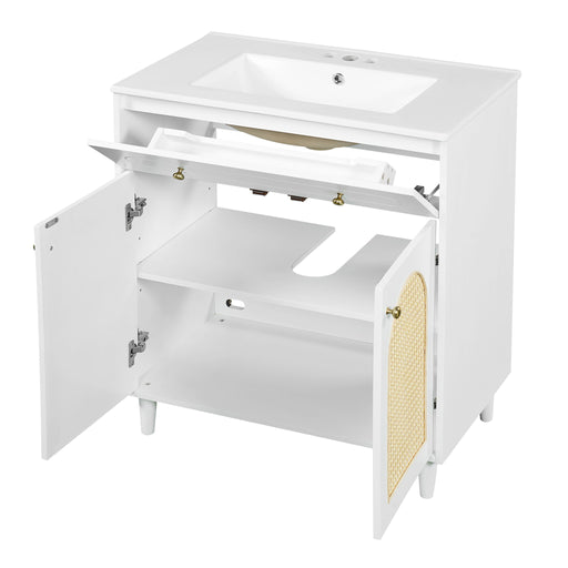 Modern Bathroom Vanity With Sink, Cabinet With Adjustable Shelf Hearth and Haven