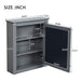 Wall Mounted Bathroom Storage Cabinet With Mirror, Medicine Cabinet With Height Adjustable Shelf Hearth and Haven