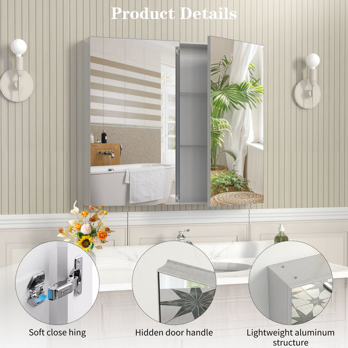 Medicine Cabinet, Wall Mounted Bathroom Mirror With Storage Home Essentials