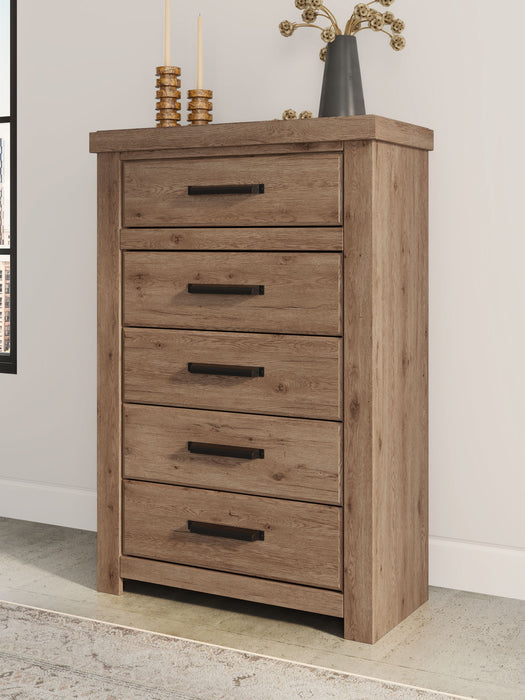 Oliandon - Five Drawer Chest - Light Brown Signature Design by Ashley®