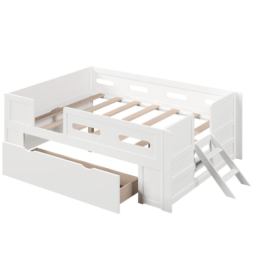 Platform Bed With Guardrail And Drawer Dreamland