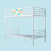 Bunk Bed, Convertible To 2 Separate Twin Size Beds & Full Length Guardrail & Ladder, No Box Spring Needed - White Home Essentials