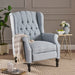 Armchair Recliner With Pushback Mechanism And Wingback Design Noble House