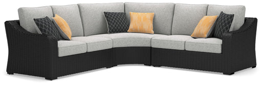 Beachcroft - 3-Piece Outdoor Sectional - Black Signature Design by Ashley®