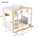 Bunk Bed With House Shaped Guardrails, Storage Shelves, And Trundle Dreamland