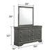Blaze - 6 Drawer Dresser Matrix Furniture Group