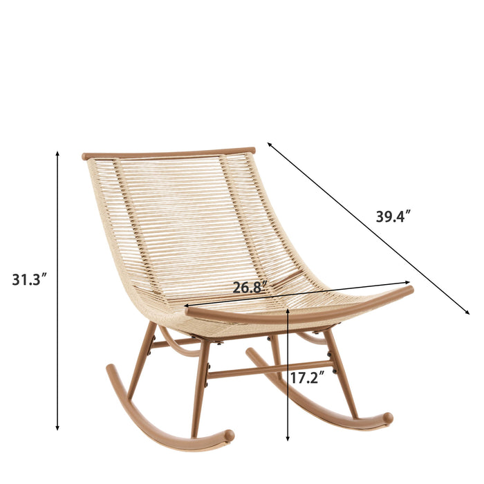 Outdoor Rocking Chair - Beige Noble House