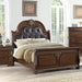 Bed & Carved Padded And Button Tufted Headboard Home Essentials