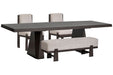 Tauren - 4 Piece Extendable Double Pedestal Dining Table Set Magnussen Furniture