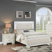 3 Piece Bedroom Contemporary Set, Bed With LED Lights And 2 Nightstands Home Essentials