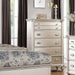 Bedroom Furniture Chest Of Drawers, 5 Drawer Storage - Champagne / Silver / Gray Home Essentials