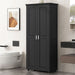 Storage Cabinet With Adjustable Shelves, 2 Doors, Rectangle Design For Bathroom Hearth and Haven