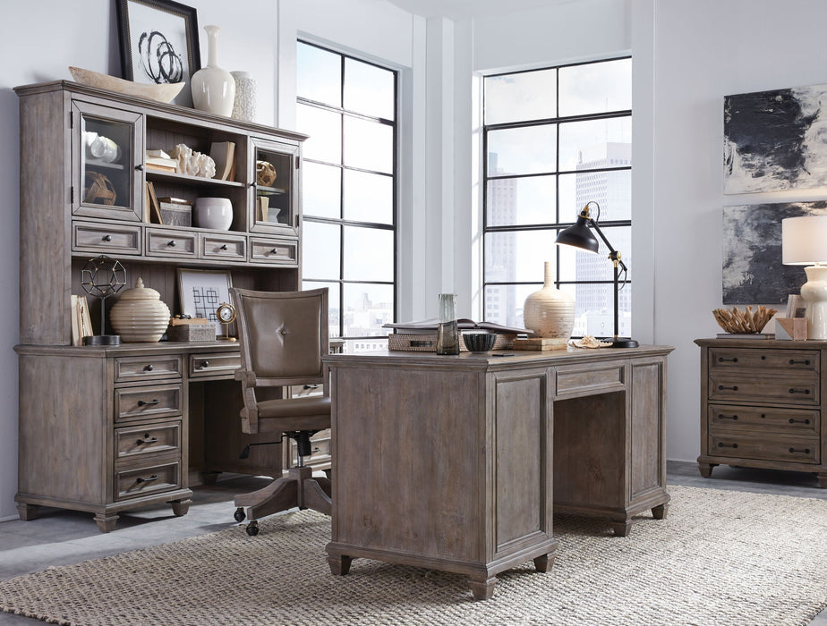 Lancaster - Credenza With Hutch - Dove Tail Gray Magnussen Furniture