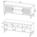 Jenine - 2 Door 60" TV Stand - Brown Furniture Max