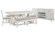 Heron Cove - Extendable Trestle Dining Table Set Magnussen Furniture