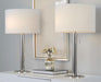 Master - 29" Contemporary Table Lamp (Set of 2) - Polished Nickel / White Lumi Source