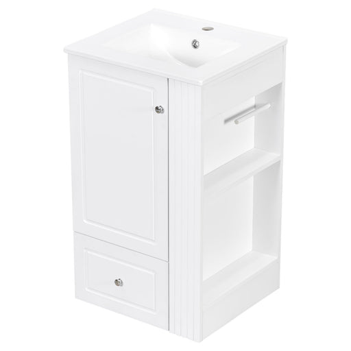 Modern Freestanding Bathroom Vanity With Sink, Soft-Close Drawer, Towel Bar Hearth and Haven