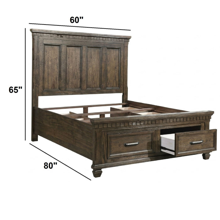 Panel Headboard Bed With Footboard Drawers Home Essentials