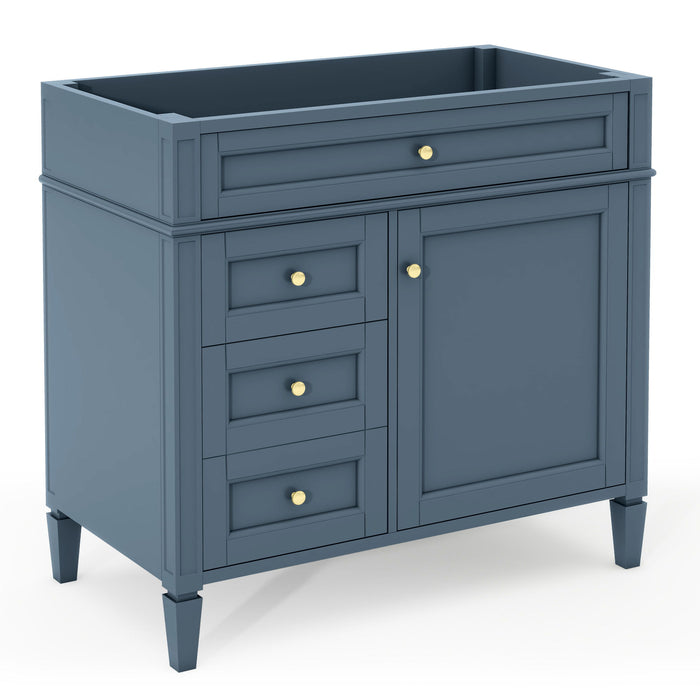 Bathroom Vanity With 2 Drawers And Tip-Out Drawer, Storage Cabinet Hearth and Haven