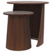 Lionett - 2 Piece Round Nesting Table Set And Round Design - Dark Brown Furniture Max