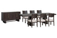 Tauren - 8 Piece Extendable Double Pedestal Dining Table Set Magnussen Furniture