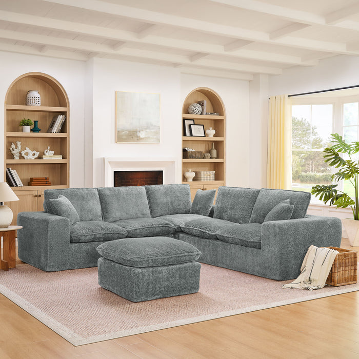 Sectional Sofa With Moveable Ottoman Home Essentials