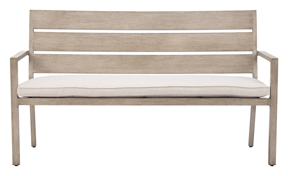 Reefline - Bench (Set of 2) - Gray / Light Brown Zuo Modern