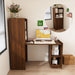 Stretchable Office Desk With Storage Shelves And Mobile Wheels Home Essentials