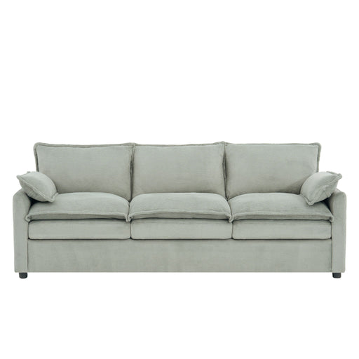 Modern 3 Seater Sofa With Side Storage Pockets For Living Room Hearth and Haven