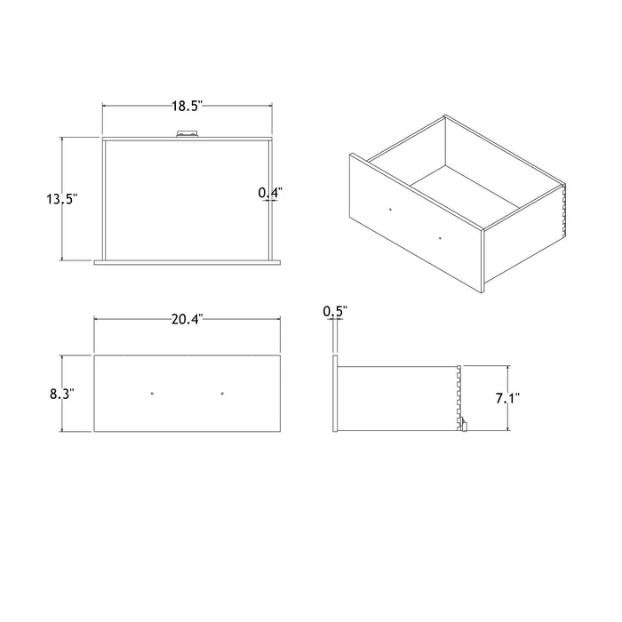 Adelaide - Nightstand - Gray / Black