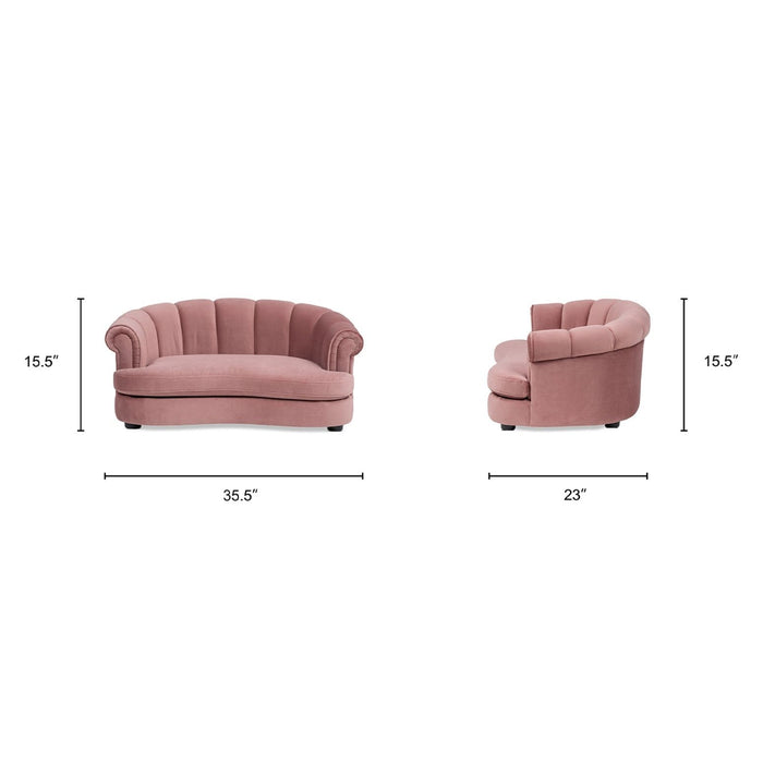 Halle - Rolled Arm Dog Bed - Pink Jennifer Taylor Home