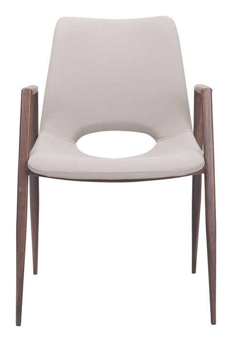 Desi - Dining Chair Walnut Legs (Set of 2) Zuo Modern