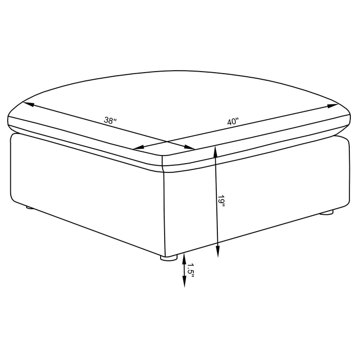 Hobson - Square Upholstered Comfort - Ivory Furniture Max