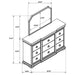 Leonide - 9 Drawer Dresser With Mirror - Cherry Furniture Max