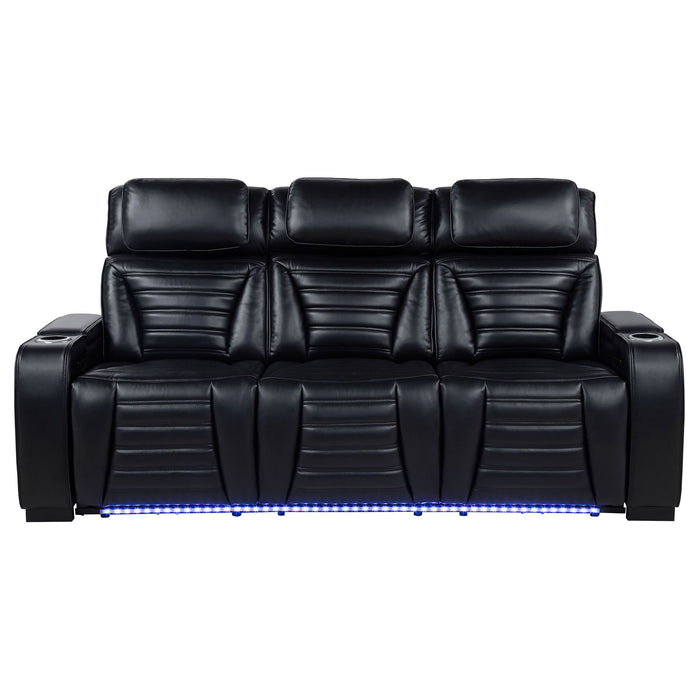 Isadora - Power Reclining Sofa With Dual Independent Recline - Black Furniture Max