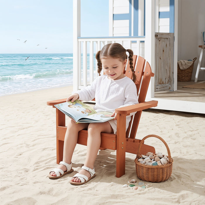 Kids Adirondack Chair For Indoor And Outdoor Use - Red Home Essentials
