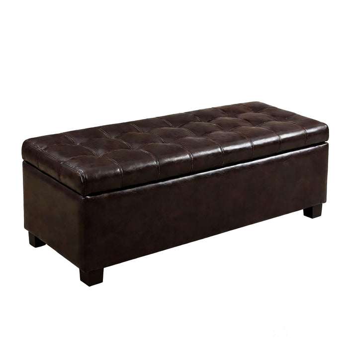 Elegant Tufted Storage Ottoman Bench Home Essentials